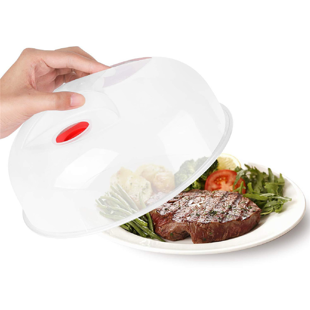 1* Food Plate Cover Microwave Ventilated Cap Steam Vents Lid Dish Splatter