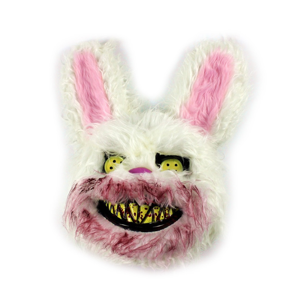 nightclub killer toy bunny mask creepy props bloody plush rabbit