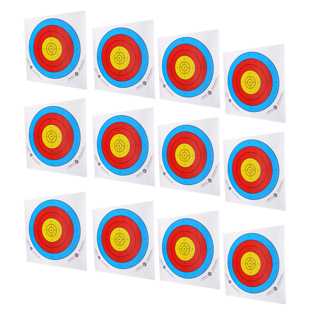 12 Pieces Paper Targets Target Shooting Paper Archery Accessories