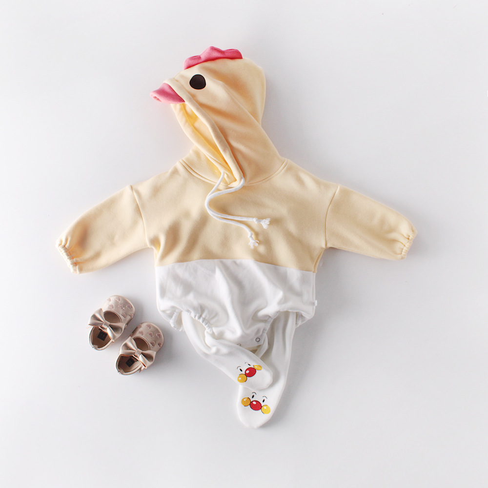 ins winter baby chicks cartoon splicing newborn baby rompers