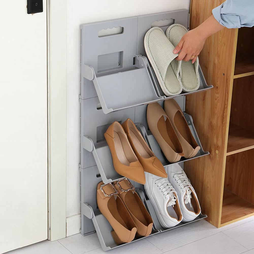 Plastic Shoe Rack Living Room Shoe Shelf Self Assembly Household