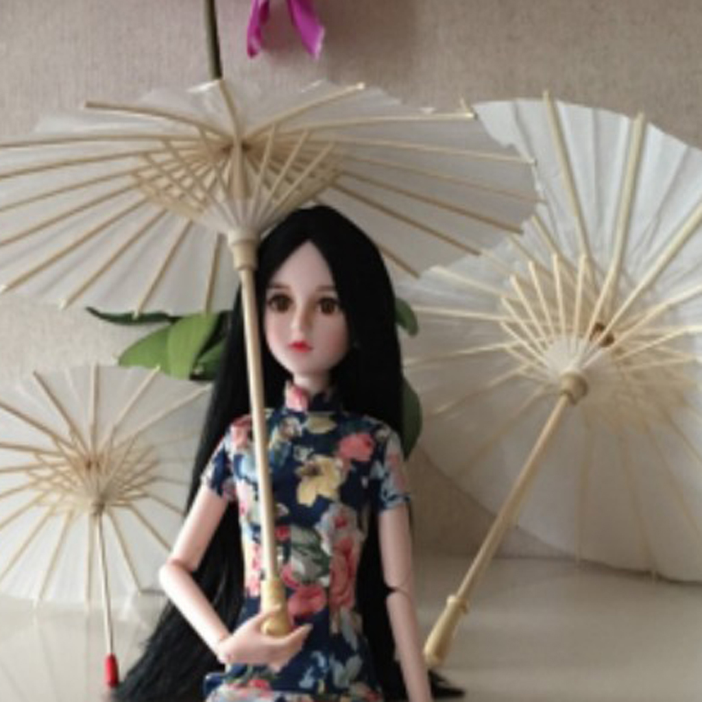 1/3 BJD Puppen Papierschirm Chinesischer Mini Sonnenschirm Regenschirm DIY 