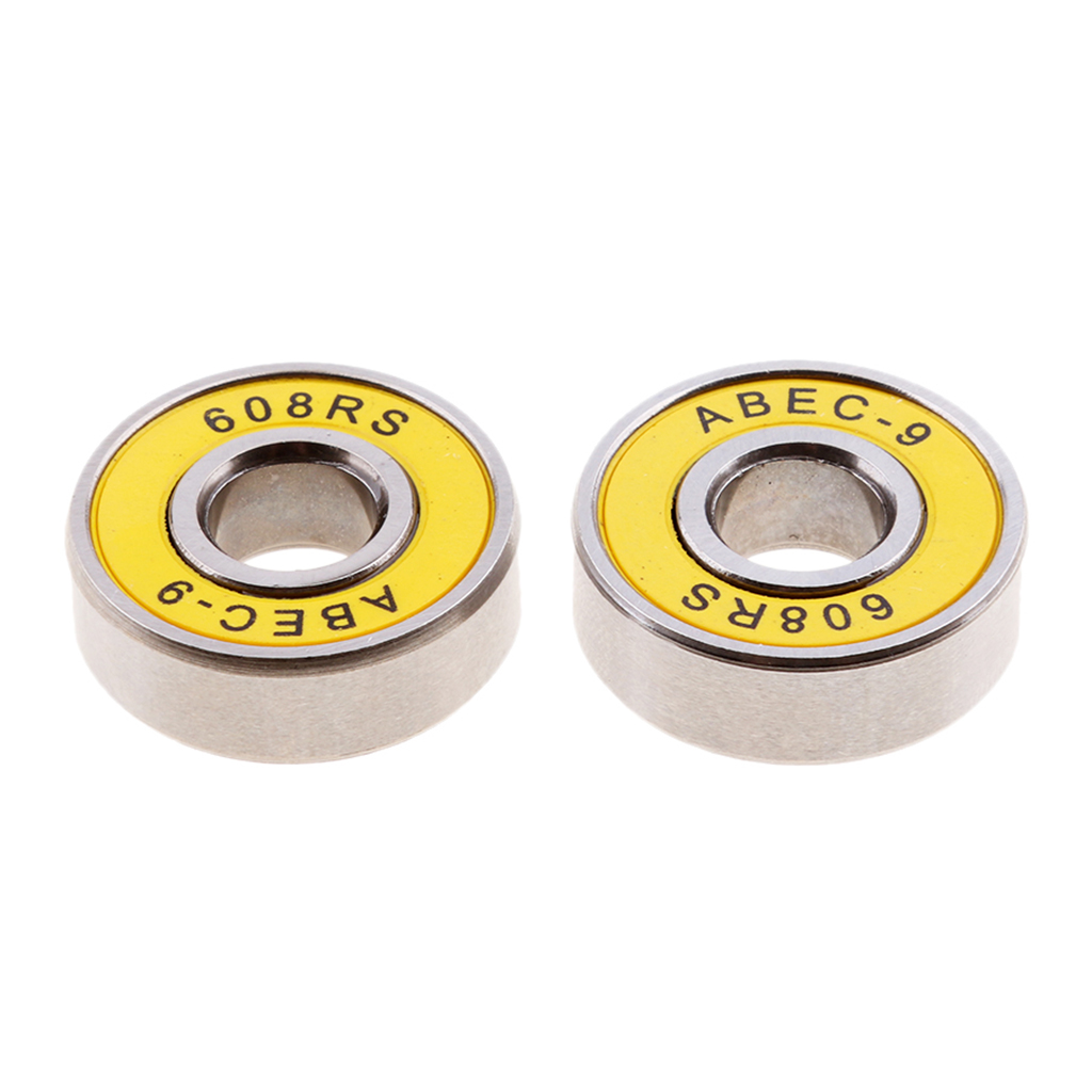 Topside Skate Bearings 8-pack 608RS 8mm with speed washers 