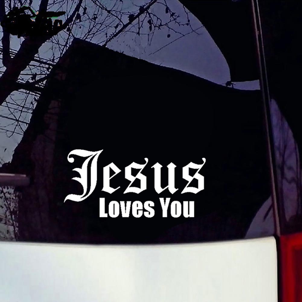 jesus love you letters reflective car vehicle body window decals