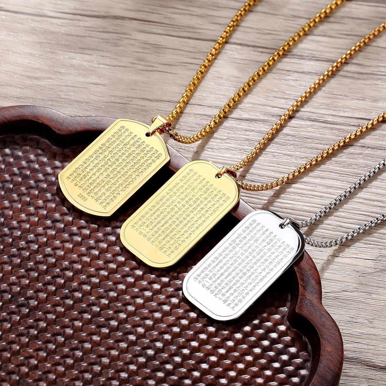 Tibétain Bouddha Lotus Om Pendentif Amulette Collier pour Hommes Bijoux