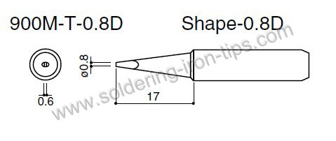 900M-T-0.8D Soldering Tip