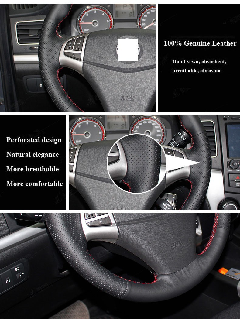 for Ssangyong Korando Leather Steering Wheel Cover 2
