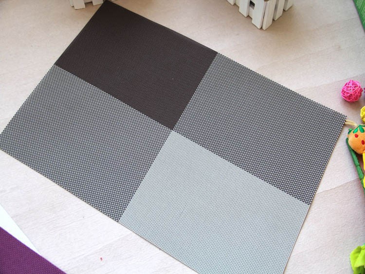 black pvc placemat