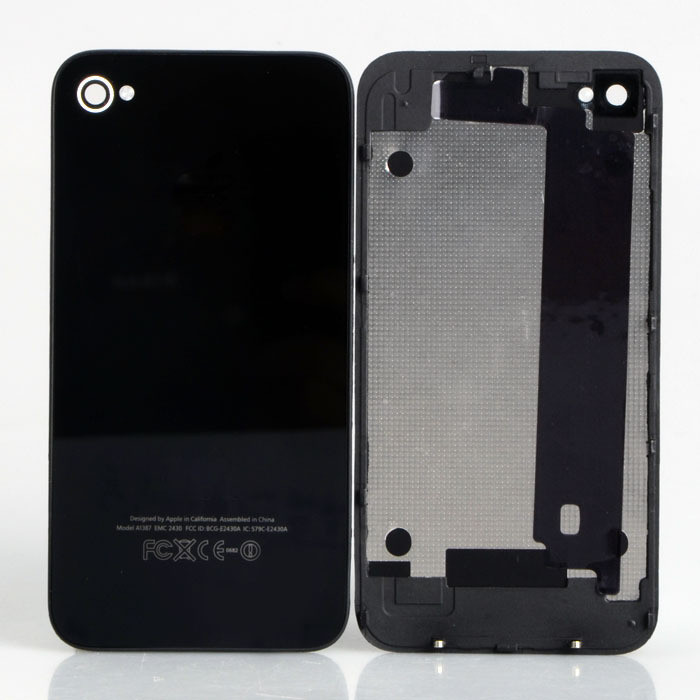 1PCS-New-Black-Back-Housing-Case-Cover-Assembly-Glass-heat-sink-Fit-For-iPhone-4-4G
