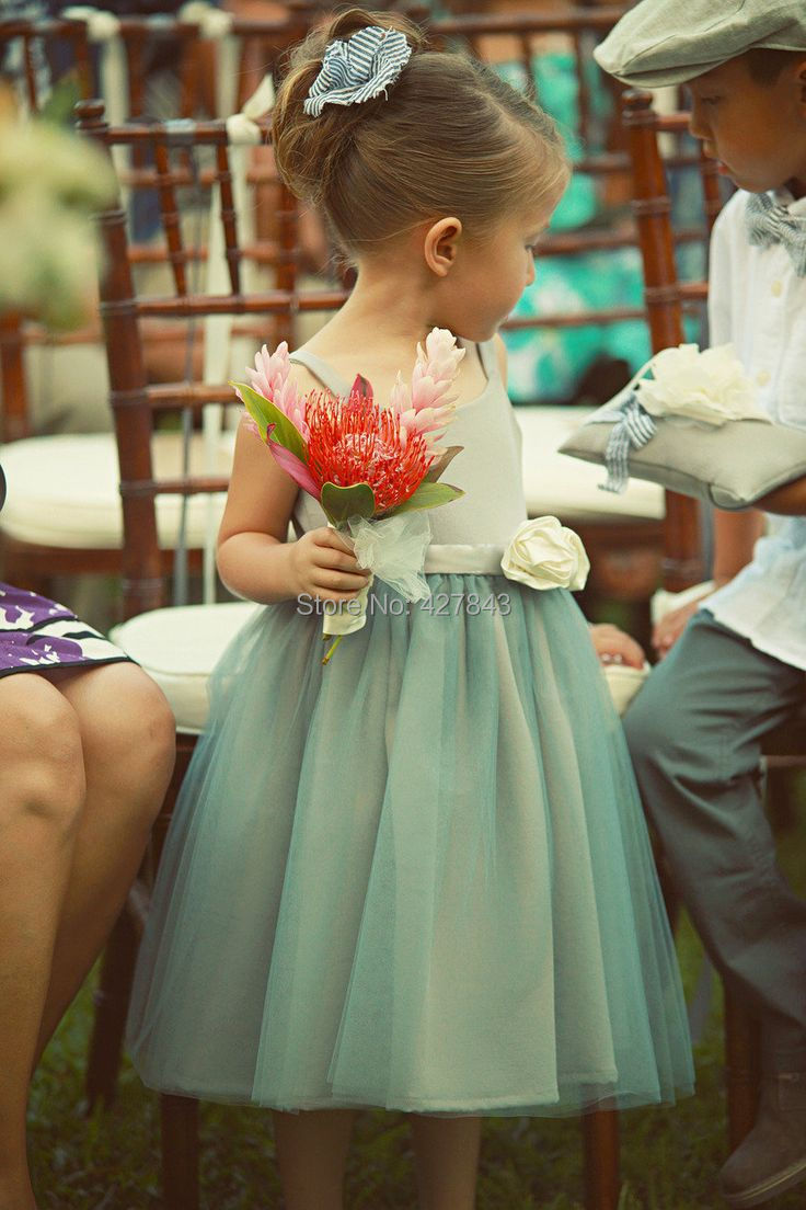 FD0054-Flower Girl Dress Wedding Mint Color Dresses of Girl For Weddings Girl Princess Flower Dress Custom Made