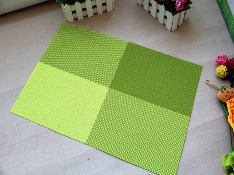 green pvc placemat