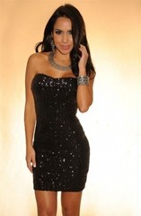 Black-Sequined-Strapless-Mini-Dress-LC2685