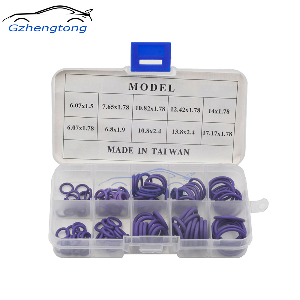Purple-125Pcs-HNBR-Car-Van-Air-Conditioning-Rubber-Washer-O-Ring-Seal-Assortment-Set-Free-shipping