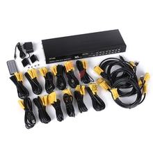 MT-9108CS automatic KVM Switch 8-port USB switch with audio rack