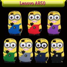 Best Selling Lenovo A850 Case 3D Despicable Me Yellow Minion Cute Cartoon Rubber Material Dustproof Free Shipping