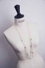 New 2015 Fashion Women Accessories Rose Flower Zircon Bow Long Necklace Simulated Pearl Jewelry X049