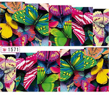 Nail Art Butterfly Water Transfer Stickers Nail Wraps Foil Polish Decals 10sheets DIY Beauty Watermark Nail