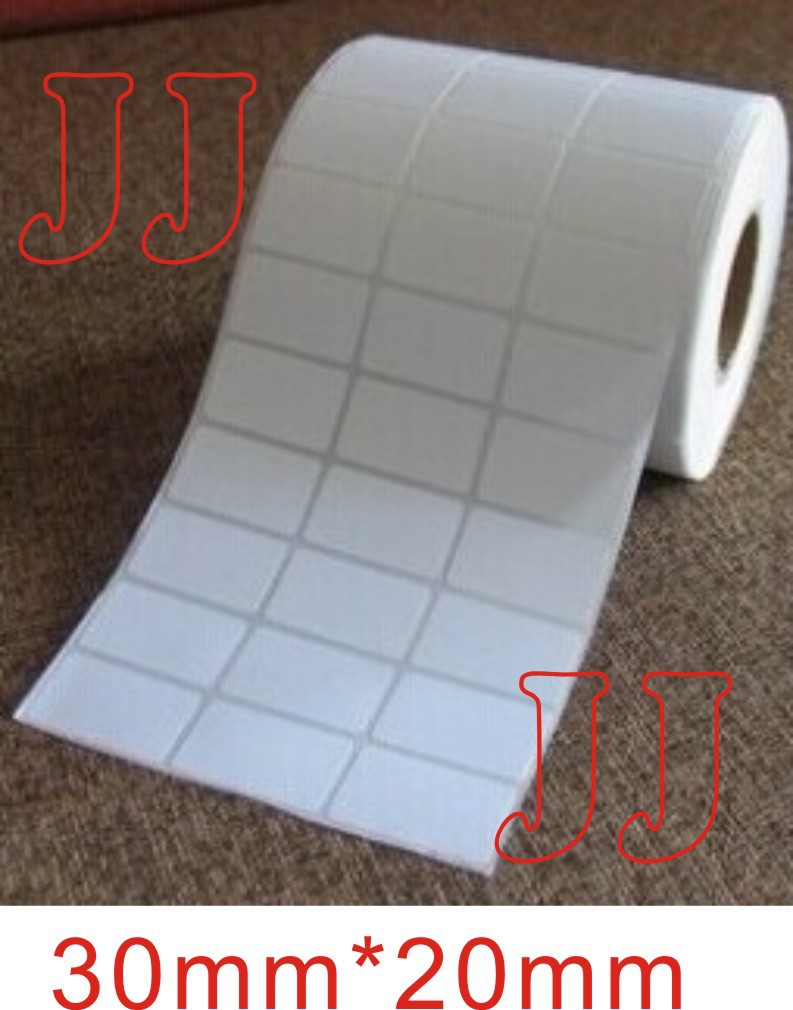 30 mm x 20 mm termal perekat barcode kosong label kertas untuk register 1000 pcs per 30 mm x 20 mm termal perekat barcode kosong label kertas untuk register 1000 pcs per