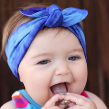 New Baby Girl Headwrap Cotton Bow Knot Headband for Girl Hair Accessories Fashion Rabbit Ears Bow Hairband Headwear Bandana