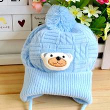 1PCS Baby hat Boy Girl Infant Toddler Cute Soft Crochet Bear Hat Beanie Warm Newborn Cap