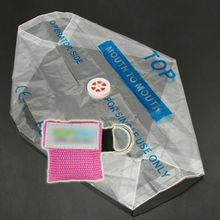 CPR Mask Keychain Emergency Face Shield First Aid Rescue Bag kits Default Color is Blue