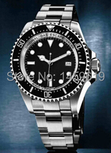 2014 NEW Luxury Brand hombres de Sea Dweller Deepsea moda movimiento automático relojes de acero inoxidable hombres auto viento reloj de hombre