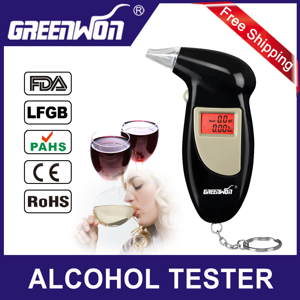 Portable Breath Alcohol Analyzer Digital Breathalyzer Tester Alcoholicity Tester Alcohol Detection Units BAC g L Free