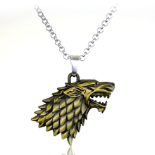 3 Colors Latest Mens Jewelry Game of throne Necklace House Stark Winter Is Coming Wolf Pendant Cool Accessory
