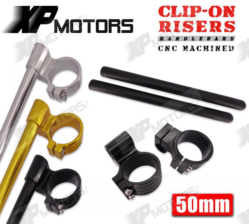 New Motorcycle 50mm Billet 1 Raised Clip On Handlebar For Yamaha FZ6 2004 2005 2006 2007