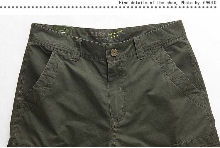 2015 Brand AFS JEEP Plus Size 30-44 Summer Men\'s Army Green Cargo Casual Bermuda Shorts Cotton Short Pants Pantalones Corto 882 (5)