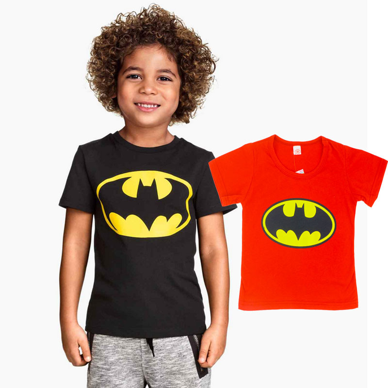 2015 Children T Shirt Batman Cotton Short Sleeve T-Shirts For Boys Cartoon Print Boys Tee Fashion Kids Tshirt Tops Boys Clothing