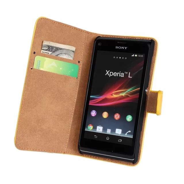 2014 New Luxury Wallet Leather Flip Case For Sony Xperia L S36H C2104 C2105 Mobile Phone Bags With Card Holder&Stand 2014 New Luxury Wallet Leather Flip Case For Sony Xperia L S36H C2104 C2105 Mobile Phone Bags With Card Holder&Stand