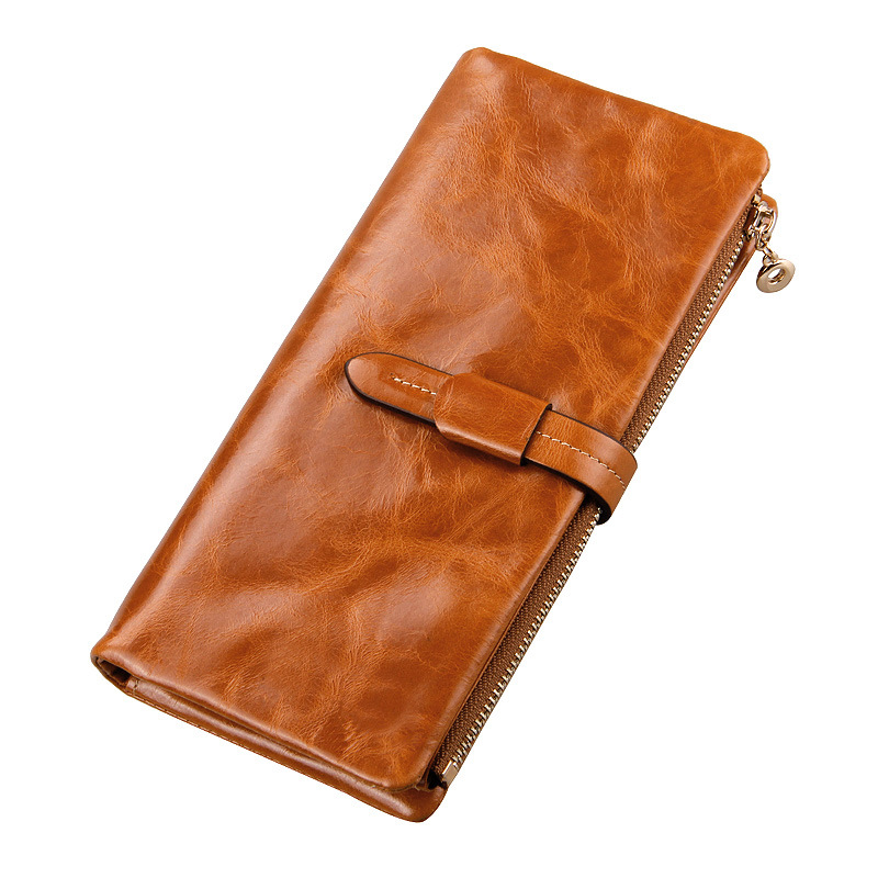 Hot Sale Genuine Leather Women Wallet Fashion Brand 100 Real Cowhide Wallet Long Design Clutch Female
