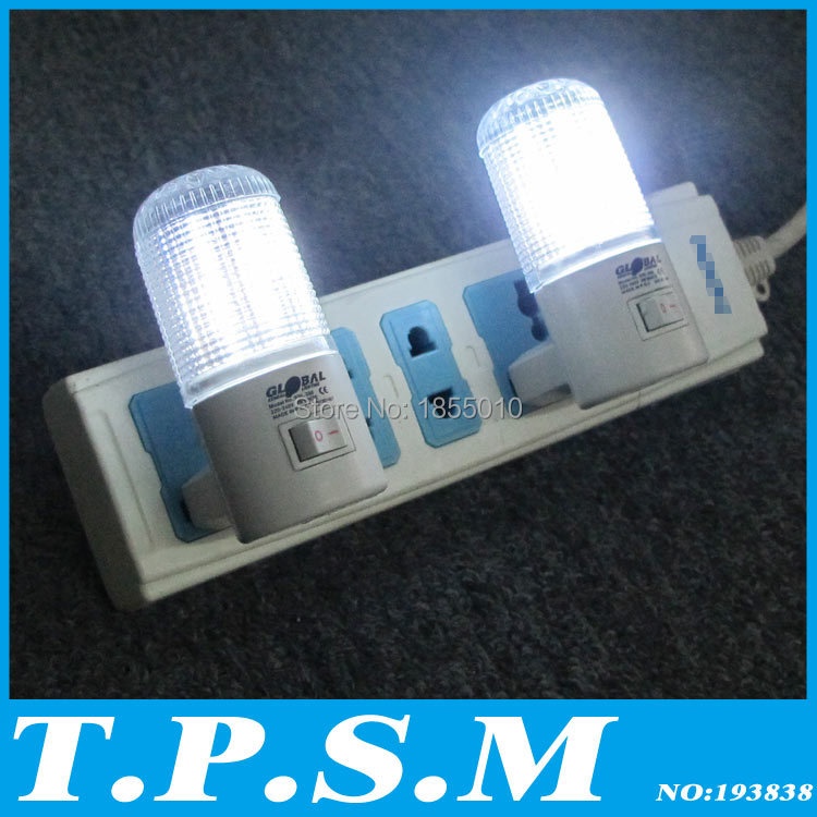 Only 3W 2pcs/lot 4 LED Wall Mounting Bedroom Night Lamp Light Plug Lighting AC energy-efficient light Romantic Night Light