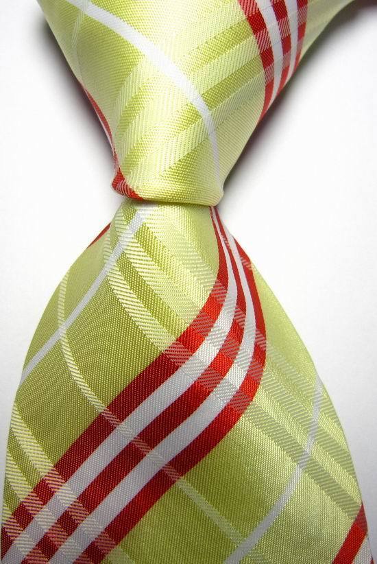 NT0419 Curry Red Stripe Man s Luxury Silk Polyester Tie Jacquard Woven Classic Business Party Wedding