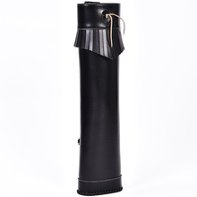 shoulder arrow quiver PU hunting bow arrow case with adjustable strap and pouch