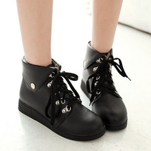 2015 Fashion Women Boots Motorcycle Bota Autumn Winter Boots Leather Ankle Boots Women Shoes Martin Rain Botas Femininas zapatos