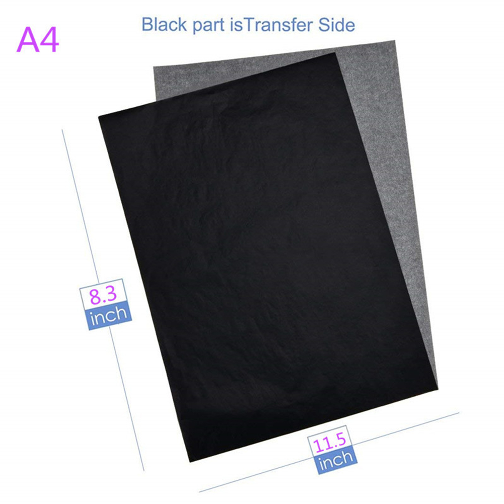 100Pcs Graphite Reusable Tracing Carbon Paper A4 Accessories Copy
