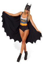 New 2014 Black Milk Brand Sexy One Piece Swimsuit Batman Swimsuit Cape Women Swimwear Print Bathing