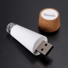 New Fashion Design Romantic Cork Shaped Empty Bottle Suck Plug Light Super Bright LED Rechargeable USB Lamp