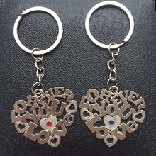 2015 Fashion Valentine’s day I Love You Forever Heart Letter Keychain Lover Keyring Couple Key Fob Wedding Gift