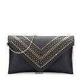 Famous Brand 2016 New Fashion Clutch Women Chic Cutout Rivets Trendy Chian Shoulder Bag Designer Casual