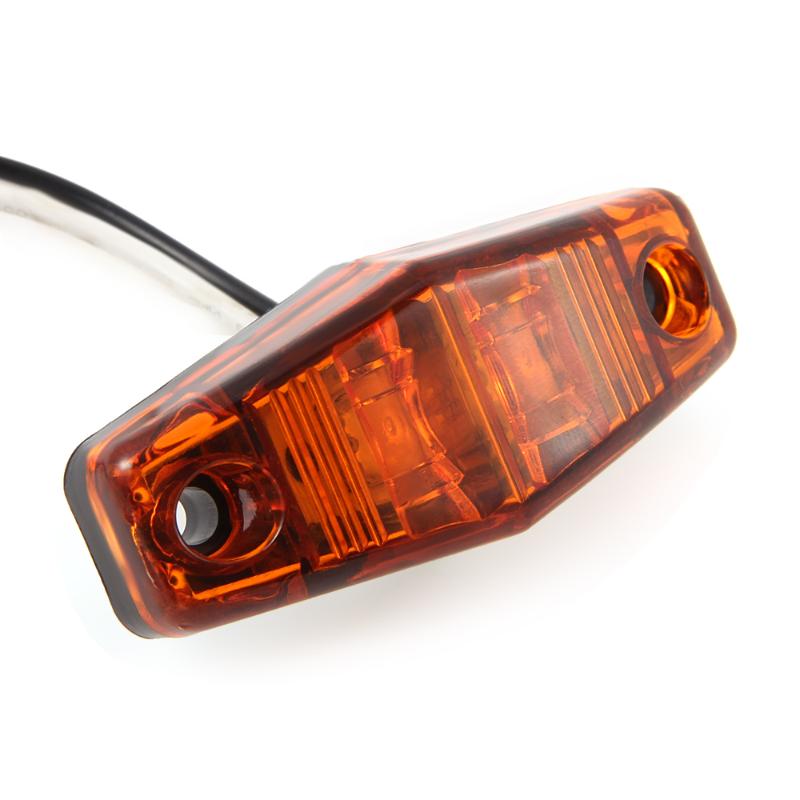 CARCHET 8X Amber 2 LED Side Marker Indicator Lights Truck RV Trailer Camping