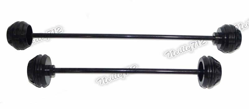 Front & Rear Axle Fork Crash Sliders Protector for YAMAHA T-Max 500 530 (XX) Black A1