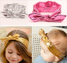 2015 New Baby Girls Toddler Elastic Stretch Rabbit Ear Turban Knot Bow Hairband Headband For Baby Kids Accessory A205-1