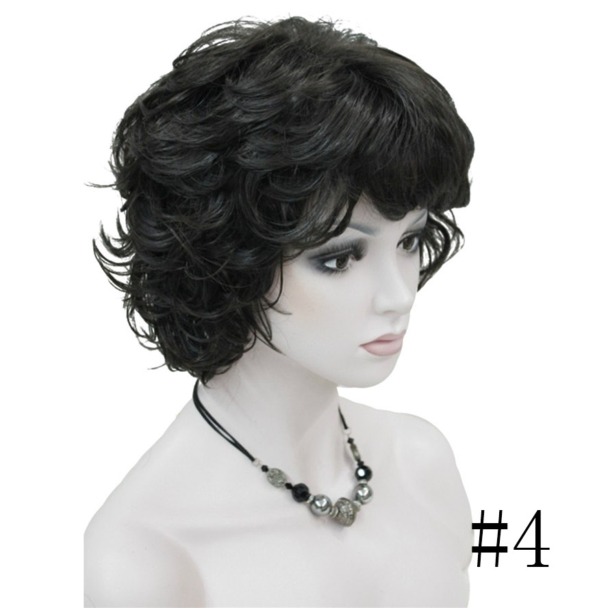 Strongbeauty Women S Wigs Black Brown Natural Short Curly Hair