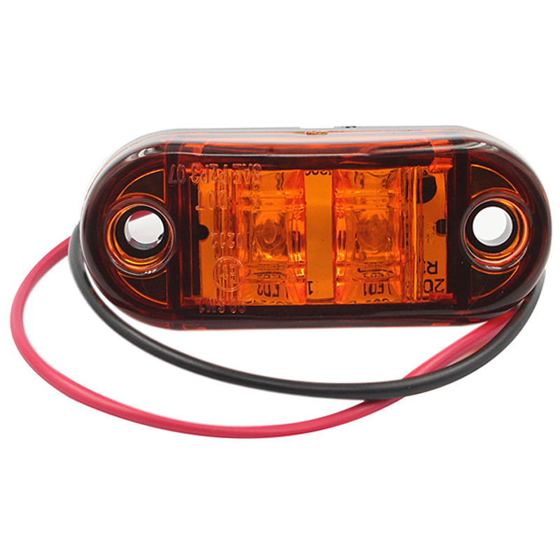 2 PCS LED Auto Car Lights Red Amber White Piranha ABS Side Turn Signals Replacement Parts