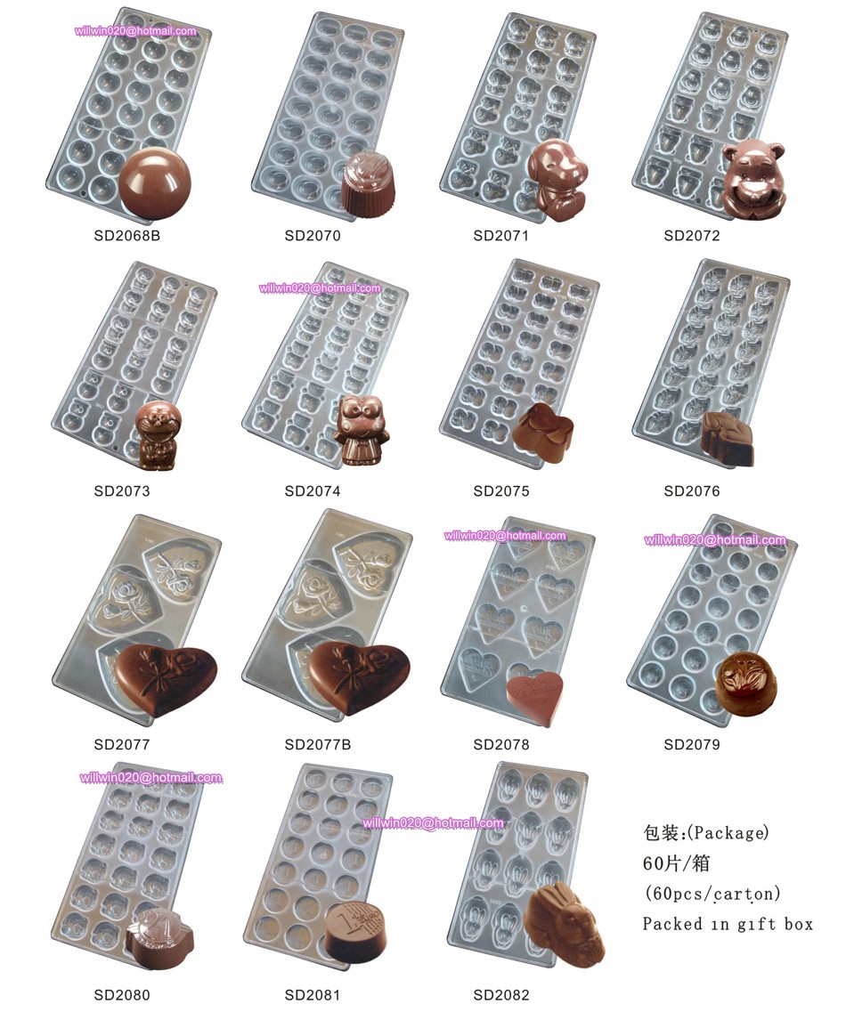 plastic chocolate molds