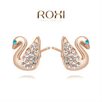 ROXI Fine Jewelry Earing Earring Pendientes Stud earrings 18K Gold Brinco Brand Crystal Earrings Austrian Crystal