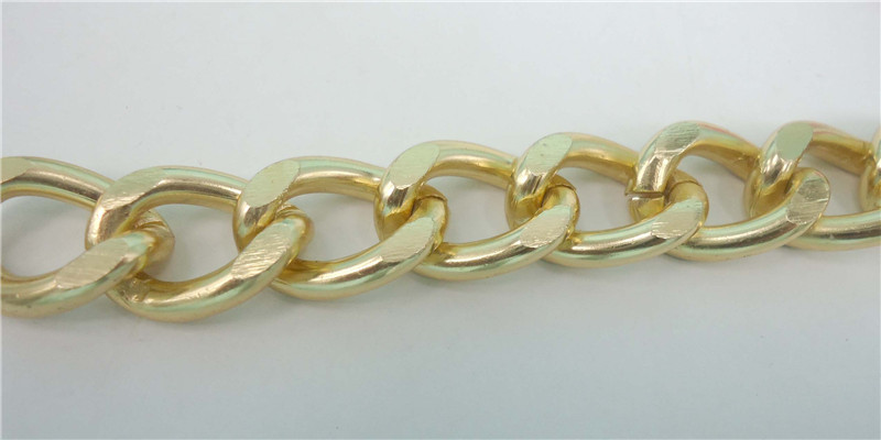 4.0MM Thick Aluminum Gold Chain High Quality Bag Handles Accessories For Bags Replacement Purse ...